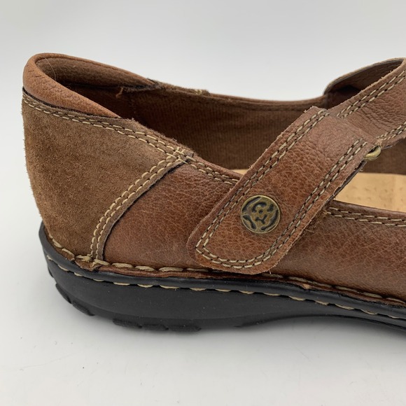 Earth Spirit Brown Leather Mary Jane Flats Shoes Women 9 Academia Boho School - Picture 4 of 14